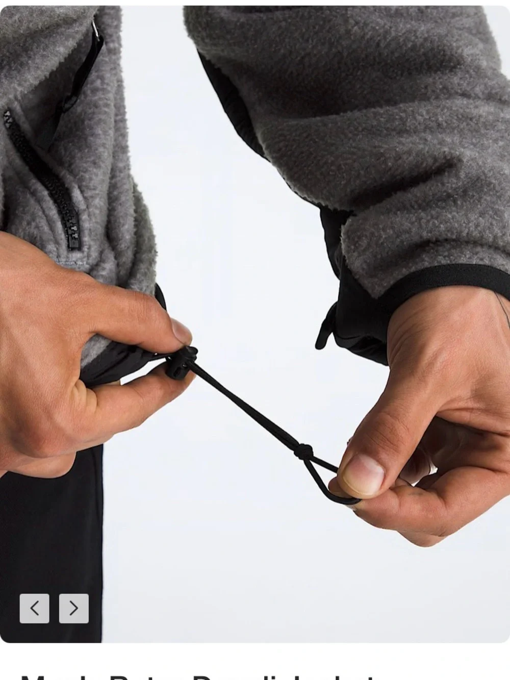 The North Face Black and Gray Hooded Fleece Jacket